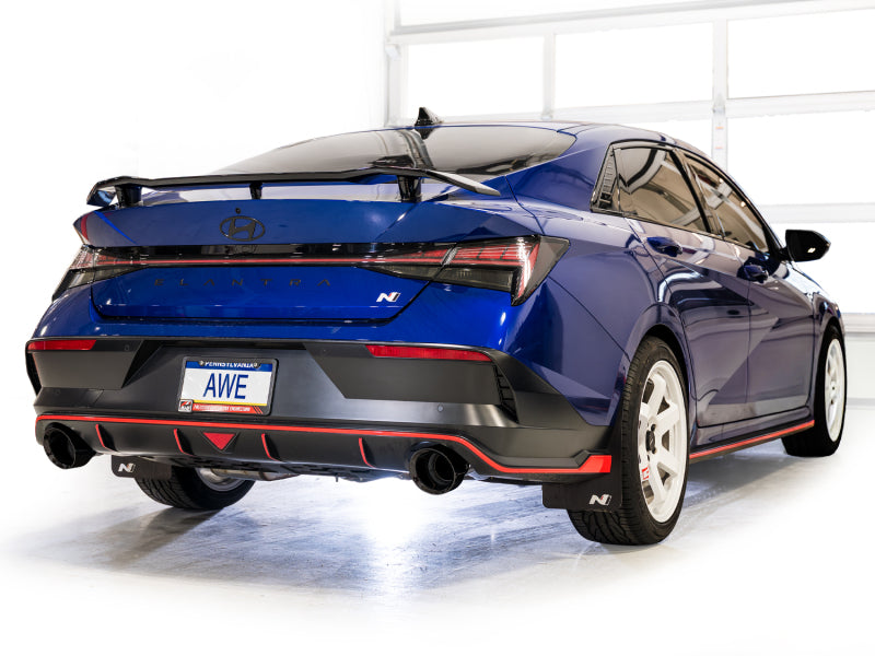 AWE Tuning 22-26 Hyundai Elantra N Track Edition Cat-Back Exhaust - Diamond Black Tips