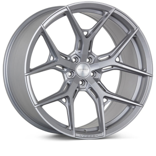 Vossen HF5 - 20x10.5 - ET7 - 5x112 - 66.56 - SUPER DEEP - SS - SATIN SILVER