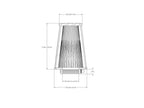 aFe POWER Universal Clamp-On Air Filter / D2 Dura-Dry Media 2-1/2in F x 5in B x 3-1/2in T x 7inH