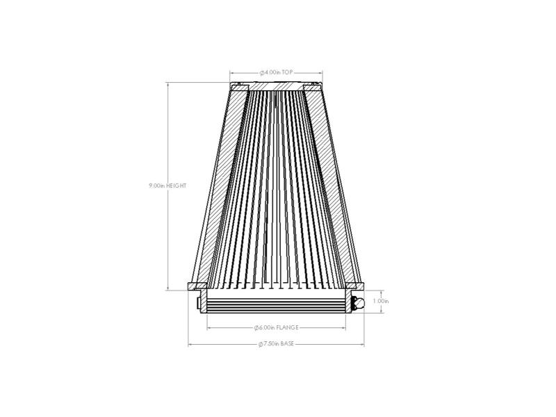 aFe Magnum FORCE Intake Replacement Air Filter w/ D2 Dry Media 6in F x7-1/2in B x4in T x9in H
