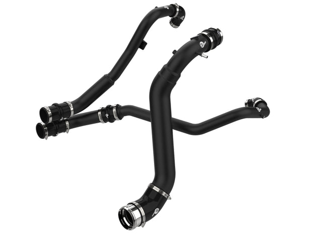 aFe BladeRunner Aluminum Hot and Cold Charge Pipe Kit Black Ford F-150 24-26 V6-2.7L (tt)