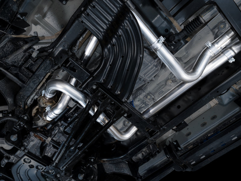 AWE Tuning 2025+ RAM 1500 RHO 3.0 I6 TT 0FG Dual Rear Exit Cat-Back Exhaust - Diamond Black Tips
