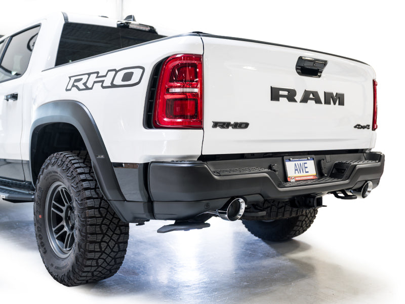 AWE Tuning 2025+ RAM 1500 RHO 3.0 I6 TT 0FG Dual Rear Exit Cat-Back Exhaust - Chrome Silver Tips