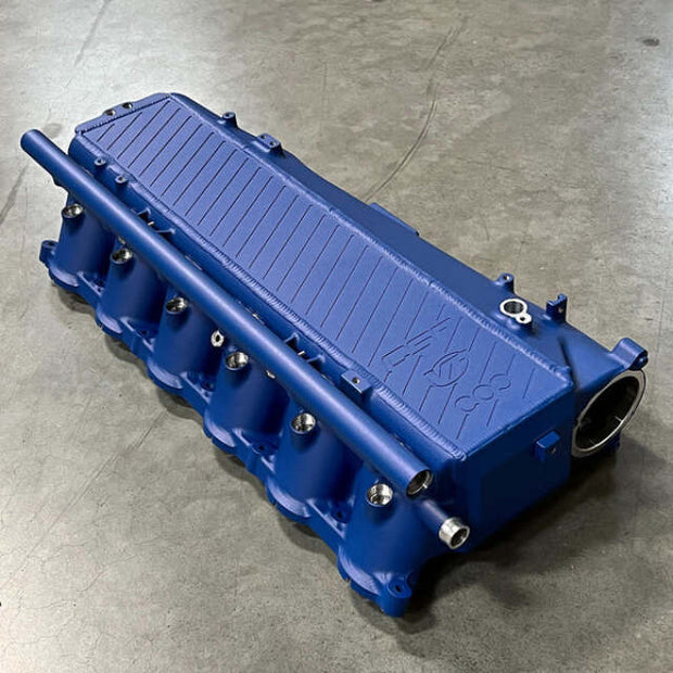 CSF Toyota A90/A91 Supra/ BMW G-Series B58 Charge-Air Cooler Manifold - Peppa Blue