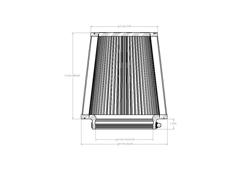 aFe Magnum FORCE Intake Replacement Air Filter w/ D2 Dura-Dry Media 6in F x9in B x7in T x9in H