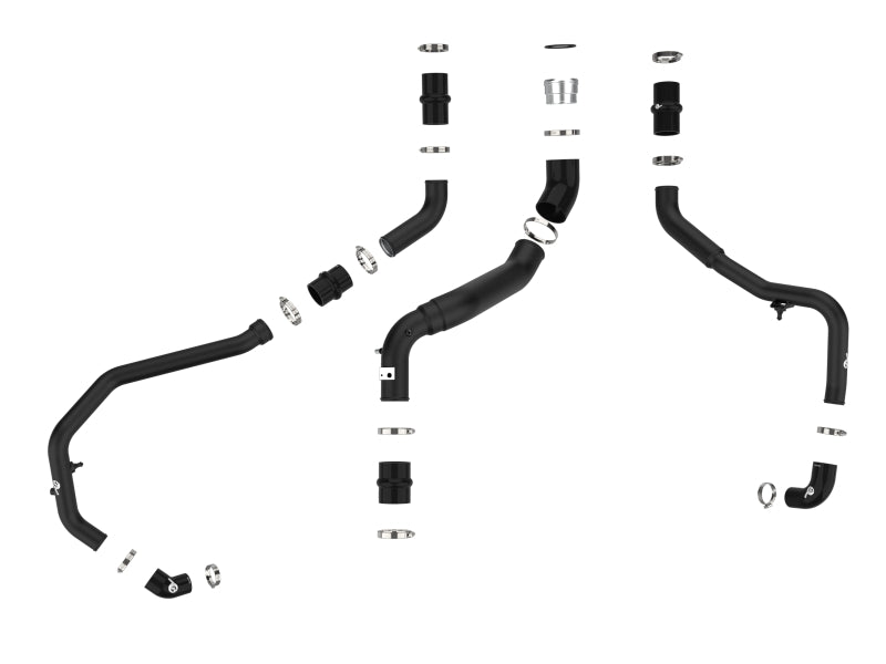 aFe BladeRunner Aluminum Hot and Cold Charge Pipe Kit Black Ford F-150 24-26 V6-2.7L (tt)