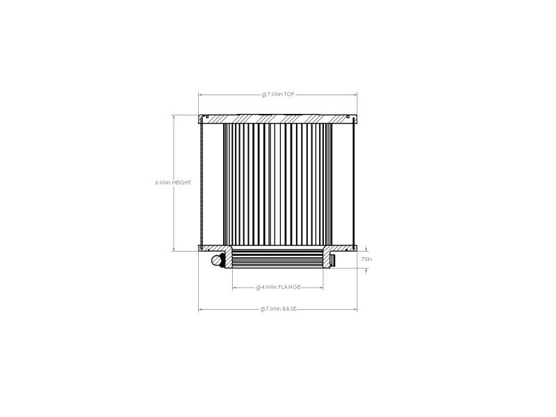 aFe Magnum FORCE Intake Replacement Air Filter w/ D2 Dry Media 4in F x7in B x7in T x6in H