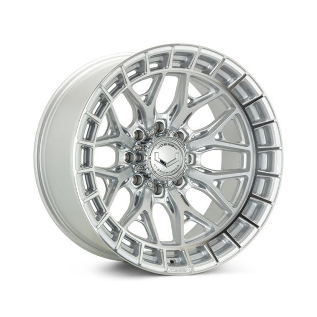 Vossen HFX-1 20x10 - 8x180 - ET18 - Super Deep Face - 124.3 - Silver Polished Wheel