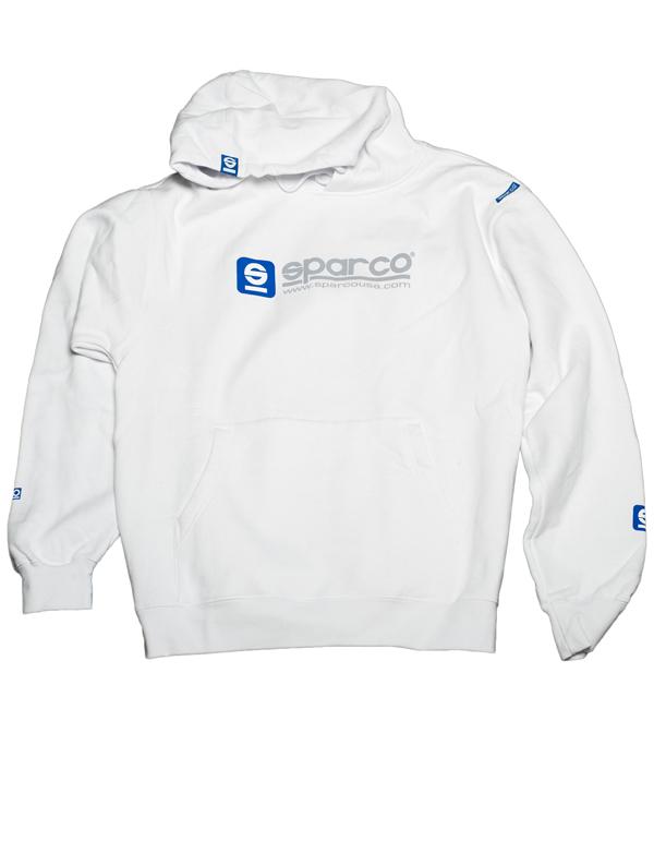 Sparco Sweatshirt Hooded WWW White MED