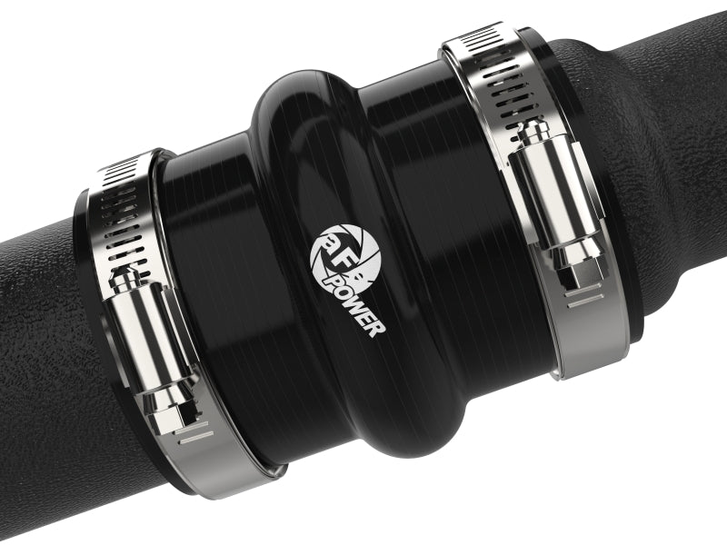 aFe BladeRunner 2in to 2-1/2in Aluminum Hot Charge Pipe Black Ford F-150 24-26 V6-2.7L (tt)