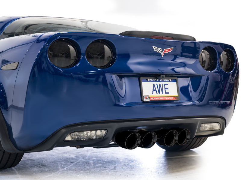 AWE Tuning C6 Chevrolet Corvette Z06/ZR1 Track Edition Axle-Back Exhaust w/ Diamond Black Tips