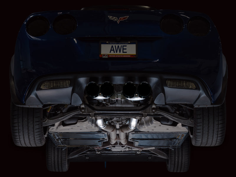 AWE Tuning C6 Chevrolet Corvette Z06/ZR1 Track Edition Axle-Back Exhaust w/ Diamond Black Tips