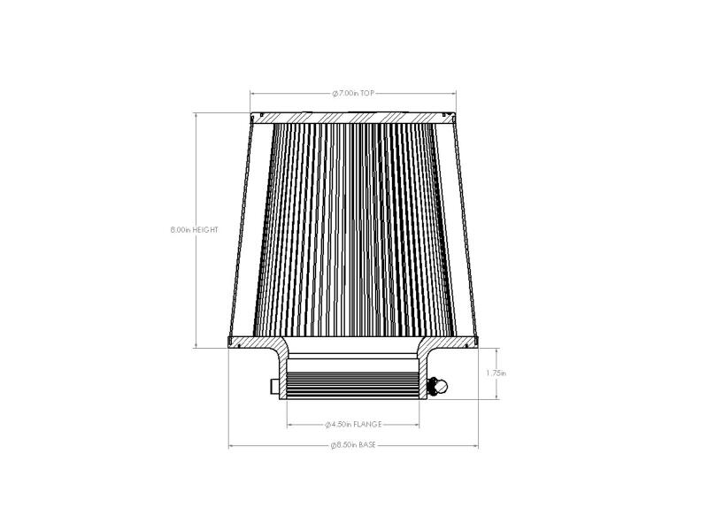 aFe Magnum FORCE Intake Replacement Air Filter w/ D2 Dry Media 4-1/2in F x8-1/2in B x7in T x8in H