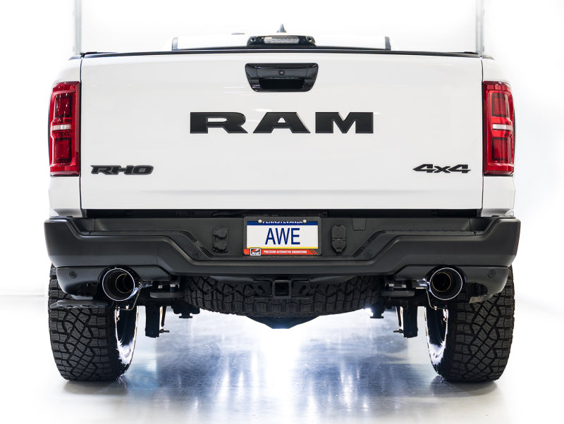 AWE Tuning 2025+ RAM 1500 RHO 3.0 I6 TT 0FG Dual Rear Exit Cat-Back Exhaust - Chrome Silver Tips