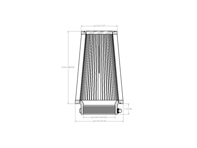 aFe Magnum FORCE Intake Replacement Air Filter w/ D2 Dura-Dry Media 4 F x6in B x4-1/2in T x9in H