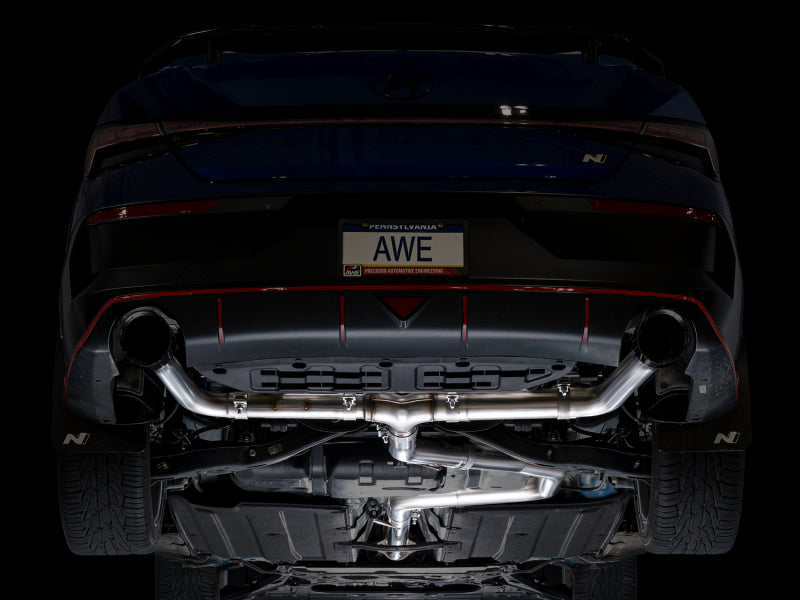 AWE Tuning 22-26 Hyundai Elantra N Track Edition Cat-Back Exhaust - Diamond Black Tips